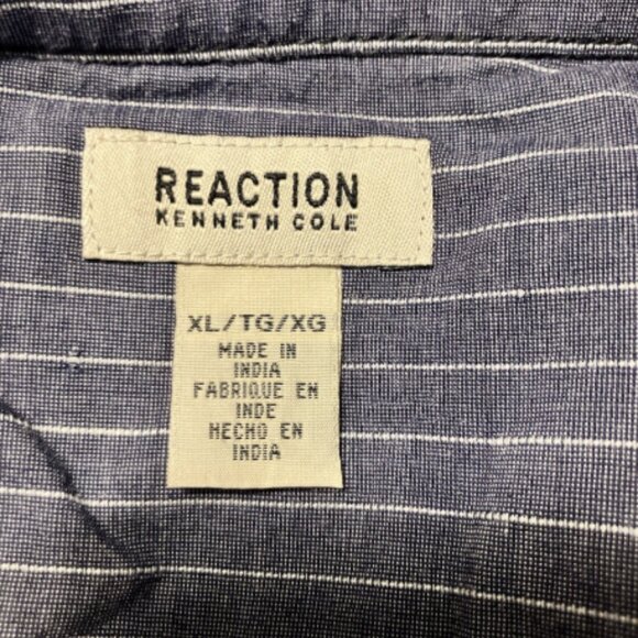 Reaction Kenneth Cole Cotton XL Short Sleeve Button Down Collared Shirt w/pocket - Picture 12 of 14